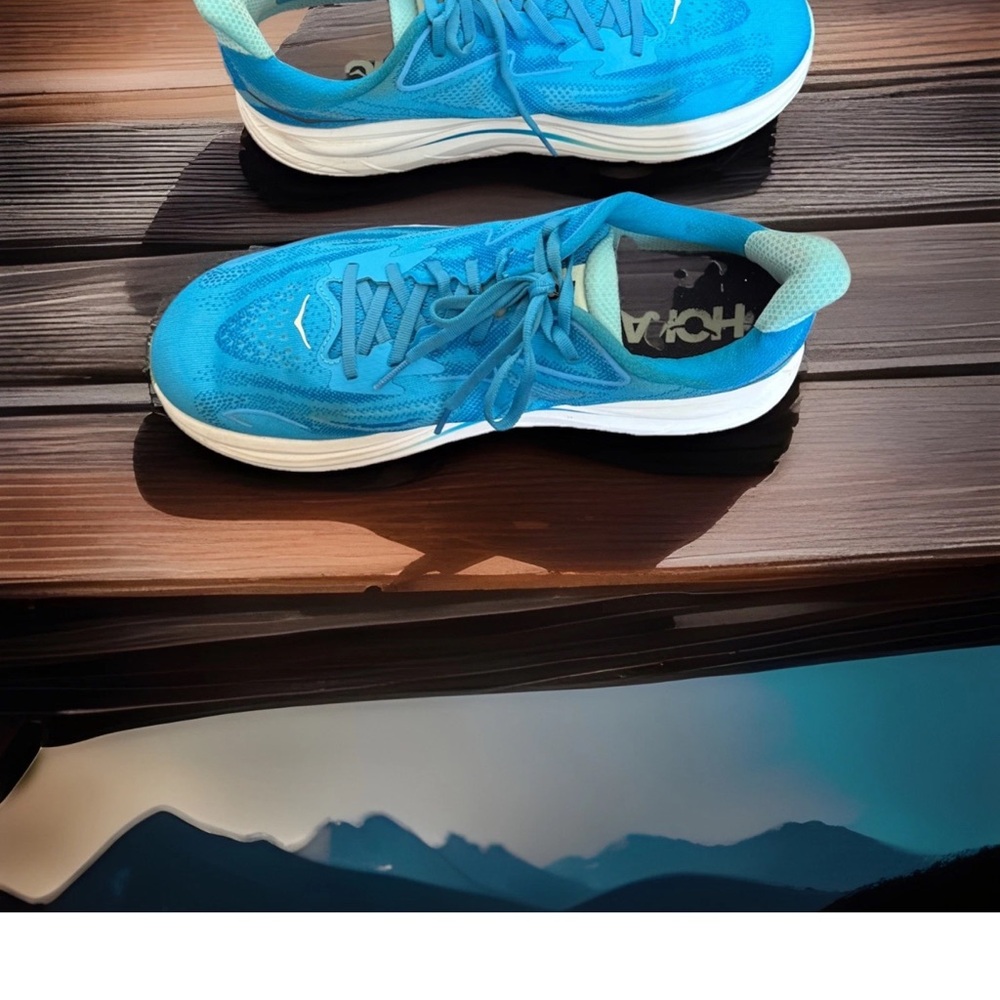 Size 12 - Hoka One One HOKA Clifton 10 Skyward Blue Running Shoes - Picture 5 of 10